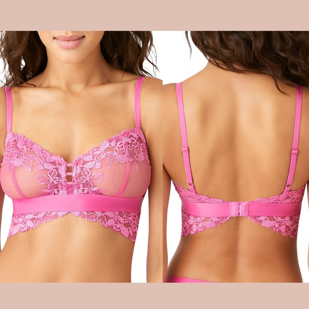 NWT $38 b.tempt'd by Wacoal [ Large ] Opening Act Bralette‎ Pink  #U1565